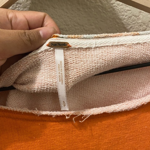 Free People Feels Right Pullover in Orange Tie Dye, Oversized, Slouchy, Size S - Picture 6 of 8